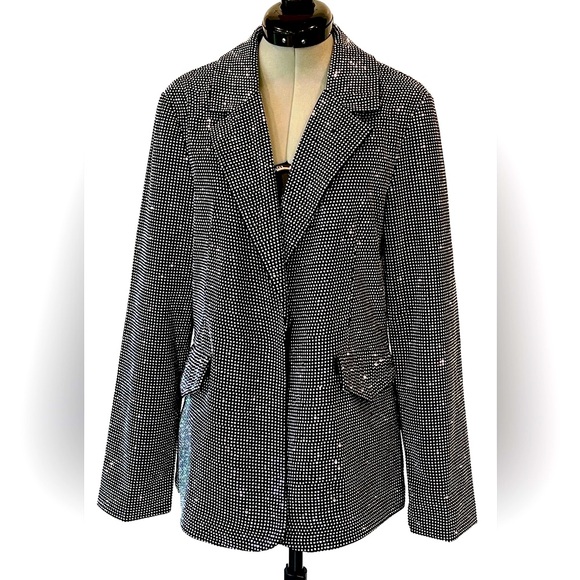 Steve Madden Black and White Checkered Blazer - Picture 1 of 12